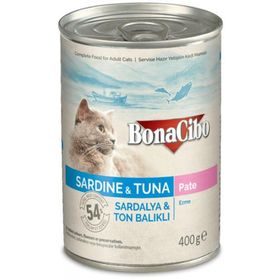 BonaCibo Ezme Sardalya ve Ton Balıklı Özel Yaş 400 gr Kedi Maması