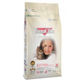 Bonacibo Kitten Tavuklu Hamsi ve Pirinç Eşliğinde 2x1,5 kg Yavru Kedi Maması