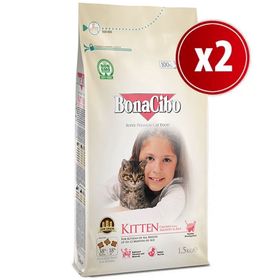 BonaCibo Kitten Tavuklu Yavru 2x1 kg Kedi Maması