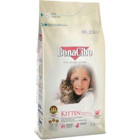 BonaCibo Neo Pet Market Kitten Tavuklu Hamsi ve Pirinç Eşliğinde Yavru 3x1.5 kg Kedi Maması