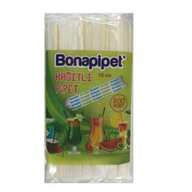 Bonapipet Kağıtlı 19 cm 200 Adet Pipet