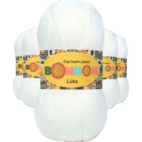 Bonbon 98200 Beyaz 5 Adet Lüks Patik İpi Yünü