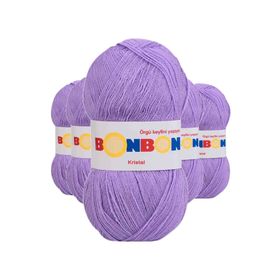 Bonbon 98205 Lila 5 Adet Kristal El Örgü Lif İpi