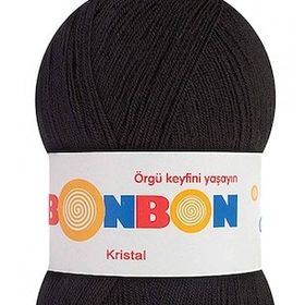Bonbon 98206 Siyah Kristal Örgü Lif İpi