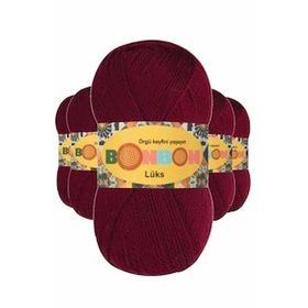 Bonbon 98220 Bordo 5 Adet Lüks Patik İpi Yünü