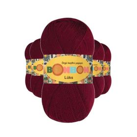 Bonbon 98220 Bordo 5 Adet Lüks Patik İpi Yünü