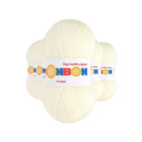 Bonbon 98223 Açık Krem 5 Adet Kristal El Örgü Lif İpi