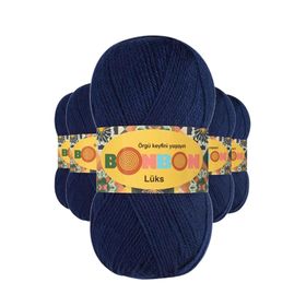 Bonbon 98244 Lacivert 5 Adet Lüks Patik İpi Yünü