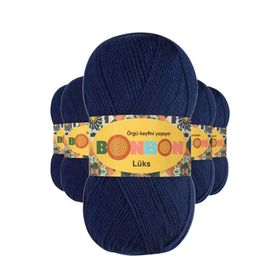Bonbon 98244 Lacivert 5 Adet Lüks Patik İpi Yünü