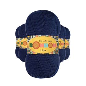 Bonbon 98244 Lacivert 5 Adet Lüks Patik İpi Yünü