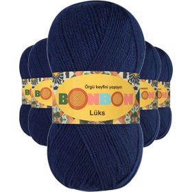Bonbon 98244 Lacivert 5 Adet Lüks Patik İpi Yünü