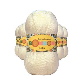 Bonbon 98272 Krem 5 Adet Lüks Patik İpi Yünü