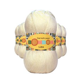 Bonbon 98272 Krem 5 Adet Lüks Patik İpi Yünü