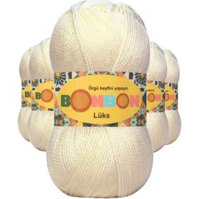 Bonbon 98272 Krem 5 Adet Lüks Patik İpi Yünü