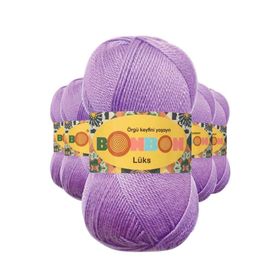 Bonbon 98275 Lila 5 Adet Lüks Patik İpi Yünü