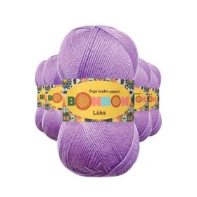 Bonbon 98275 Lila 5 Adet Lüks Patik İpi Yünü