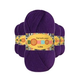 Bonbon 98290 Mor 5 Adet Lüks Patik İpi Yünü