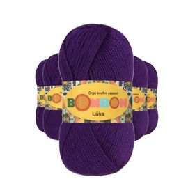 Bonbon 98290 Mor 5 Adet Lüks Patik İpi Yünü
