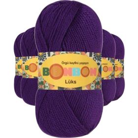 Bonbon 98290 Mor 5 Adet Lüks Patik İpi Yünü