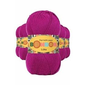 Bonbon 98403 Fuşya 5 Adet Lüks Patik İpi Yünü