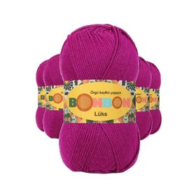Bonbon 98403 Fuşya 5 Adet Lüks Patik İpi Yünü
