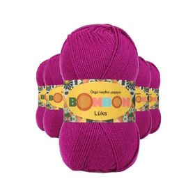 Bonbon 98403 Fuşya 5 Adet Lüks Patik İpi Yünü