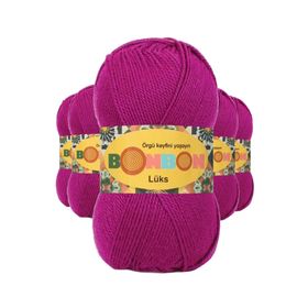 Bonbon 98403 Fuşya 5 Adet Lüks Patik İpi Yünü