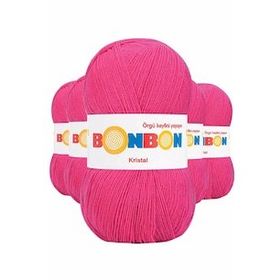 Bonbon 98403 Koyu Pembe 5 Adet Kristal El Örgü Lif İpi