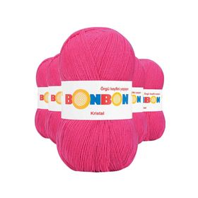 Bonbon 98403 Koyu Pembe 5 Adet Kristal El Örgü Lif İpi