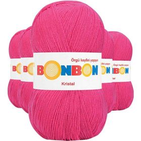 Bonbon 98403 Koyu Pembe 5 Adet Kristal El Örgü Lif İpi