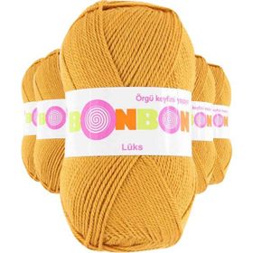 Bonbon 98415 Hardal 5 Adet Lüks Patik İpi Yünü