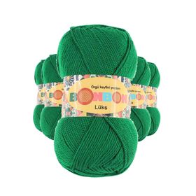Bonbon 98596 Canlı Yeşil 5 Adet Lüks Patik İpi Yünü