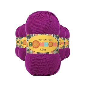 Bonbon 98677 Koyu Fuşya 5 Adet Lüks Patik İpi Yünü
