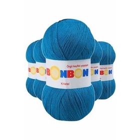 Bonbon 98685 Koyu Mavi 5 Adet Kristal El Örgü Lif İpi