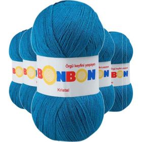 Bonbon 98685 Koyu Mavi 5 Adet Kristal El Örgü Lif İpi