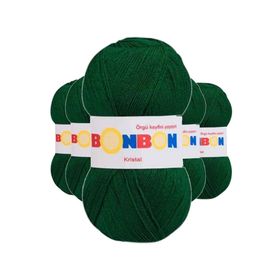 Bonbon Kristal 98596 Koyu Yeşil Örgü İpi
