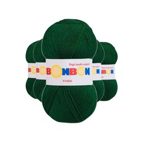 Bonbon Kristal 98596 Koyu Yeşil Örgü İpi