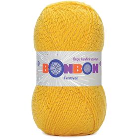 Bonbon Renk No:217 Festival Simli Örgü İpi Yünü