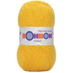 Bonbon Renk No:217 Festival Simli Örgü İpi Yünü