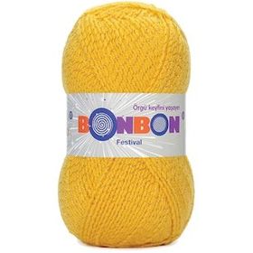 Bonbon Renk No:217 Festival Simli Örgü İpi Yünü
