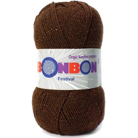 Bonbon Renk No:219 Festival Simli Örgü İpi Yünü