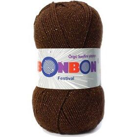 Bonbon Renk No:219 Festival Simli Örgü İpi Yünü