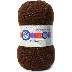 Bonbon Renk No:219 Festival Simli Örgü İpi Yünü