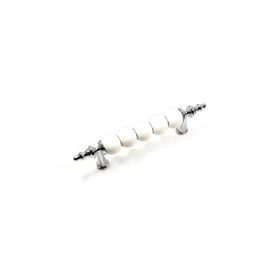 Boncuk 160 mm Porselen Görünümlü Krom Mobilya Kulbu