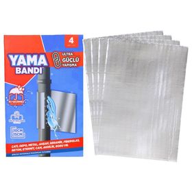 Bondit 10x15 cm 4 Adet Alüminyum Kaplı Ultra Güçlü Su Geçirmez Tamir Yama Bandı