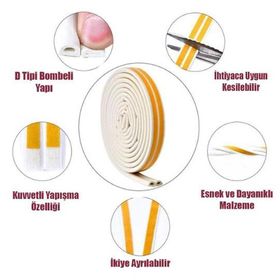 Bondit 2 mt Beyaz Kapı Pencere İzolasyon Bandı