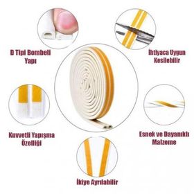 Bondit 2 mt Beyaz Kapı Pencere İzolasyon Bandı