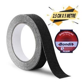 Bondit 25 mm x 5 m Siyah Merdiven Zemin Kaydırmaz Kaymaz Bant
