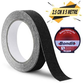 Bondit 25 mm x 5 m Siyah Merdiven Zemin Kaydırmaz Kaymaz Bant