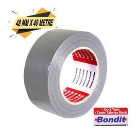 Bondit 48 mm x 40 m Duct Tape Gri Çok Amaçlı Tamir Bandı
